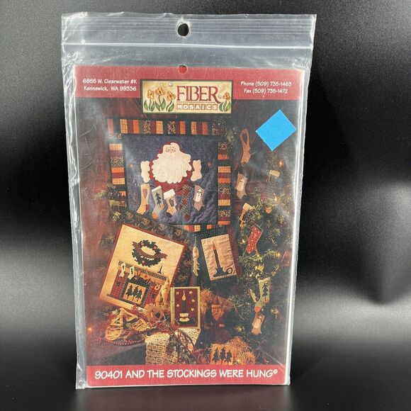 And The Stockings Were Hung Wall Quilt Ornaments Pattern 90401 By Fiber Mosaics - Picture 1 of 6